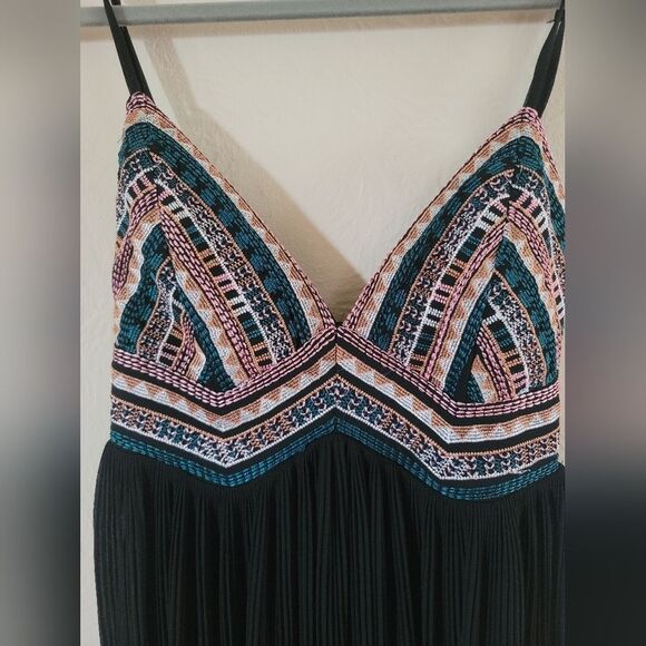 Lulumari , Black Embroidered Maxi Dress, Size Small - Picture 6 of 12